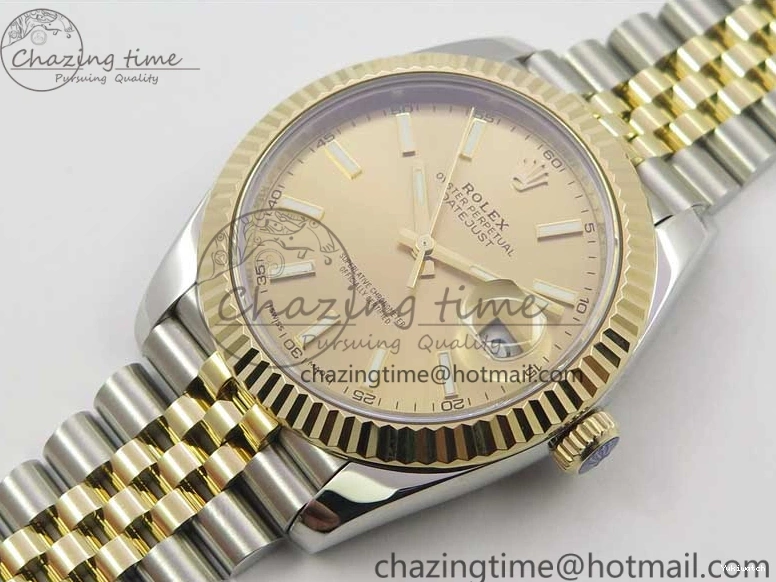 Best Bracelet Dial WWF Stick 126333 Edition 41 Makers YG Jubilee DateJust Wrapped Gold Wrapped SS SS A2836 on YG 0410